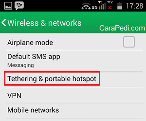 cara membuat tablet jadi modem